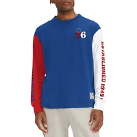 Tommy Jeans pour homme Royal Philadelphia 76ers Richie T-shirt à manches longues avec blocs de couleurs