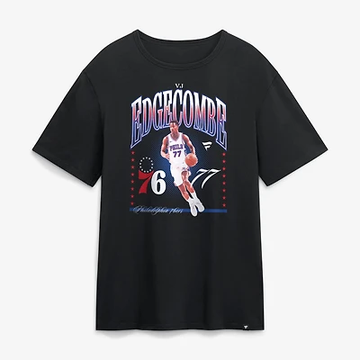 T-shirt homme VJ Edgecombe Black Philadelphia 76ers Chase Hype