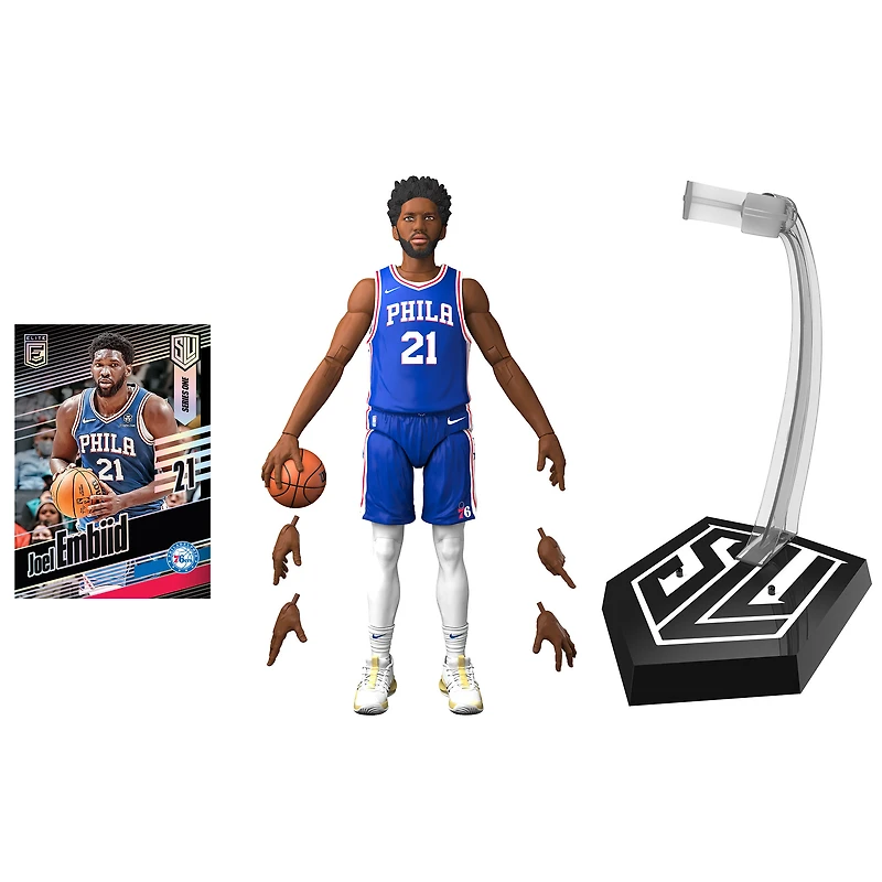 Figurine articulée NBA x Hasbro Joel Embiid Philadelphia 76ers Starting Lineup Série 1