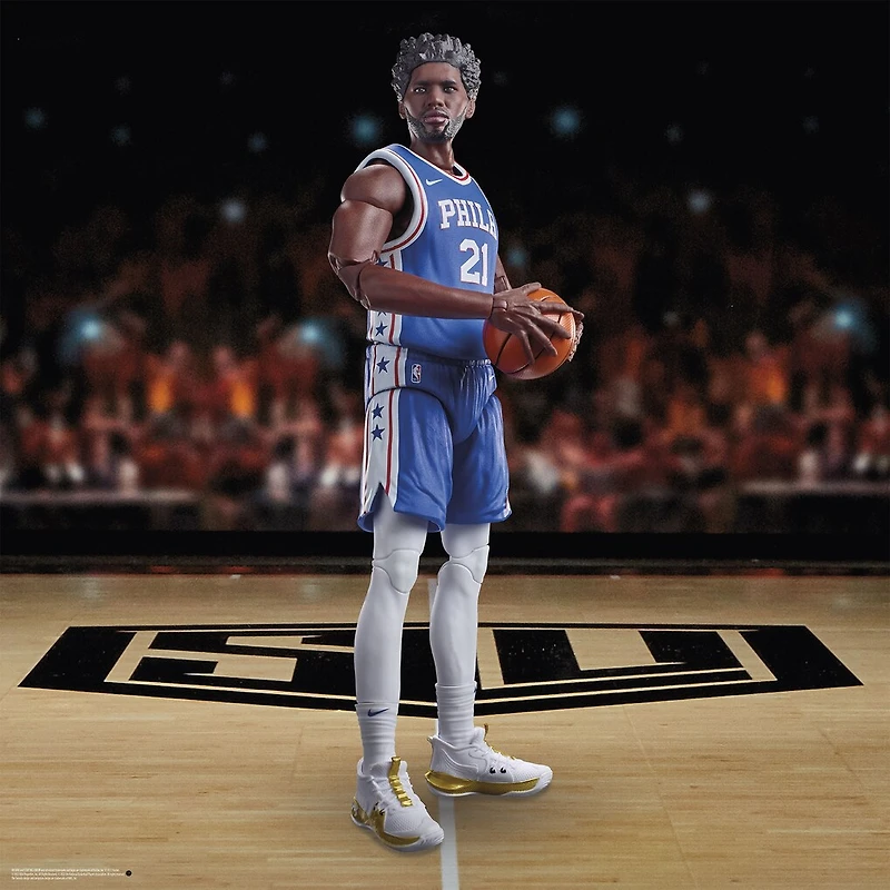 Figurine articulée NBA x Hasbro Joel Embiid Philadelphia 76ers Starting Lineup Série 1