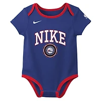 Ensemble de deux bodies Nike Royal/Black Philadelphia 76ers Just Do It pour nouveau-né