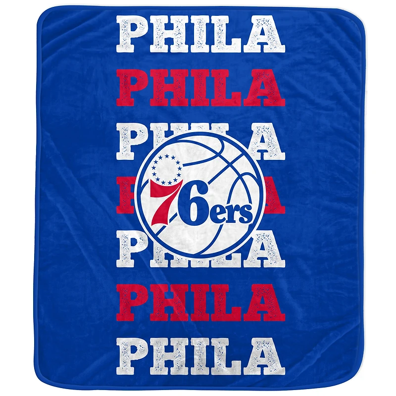 Couverture en peluche avec logo Pegasus Philadelphia 76ers 60'' x 70''