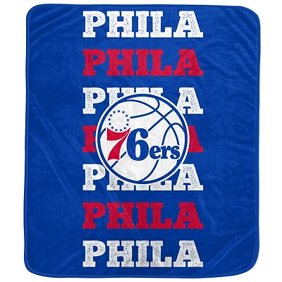 Couverture en peluche avec logo Pegasus Philadelphia 76ers 60'' x 70''