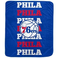 Couverture en peluche avec logo Pegasus Philadelphia 76ers 60'' x 70''