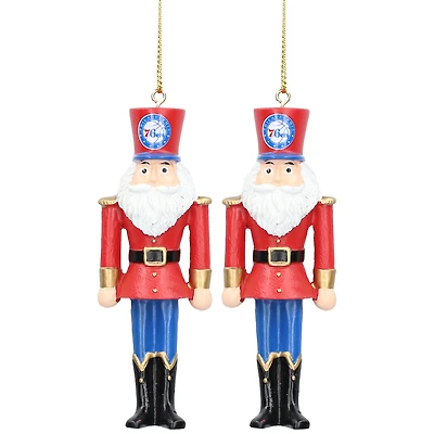 Ensemble de 2 décorations casse-noisette du Père Noël des 76ers de Philadelphie