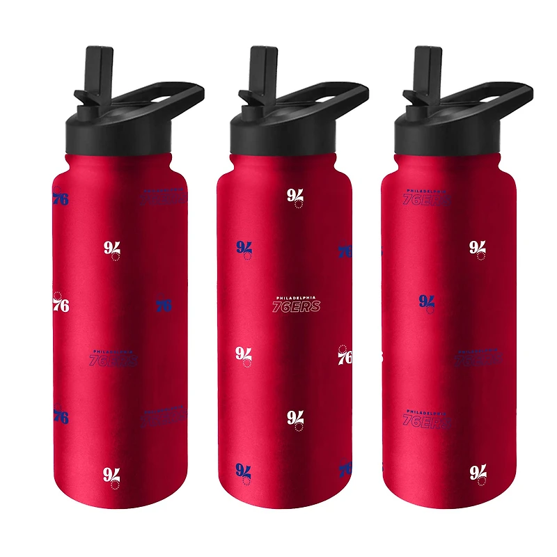 Bouteille de boisson rafraîchissante Steep and Repeat des Philadelphia 76ers de 34 oz