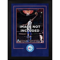 Cadre vertical de luxe 16'' x 20'' des Philadelphia 76ers avec logo de l'équipe