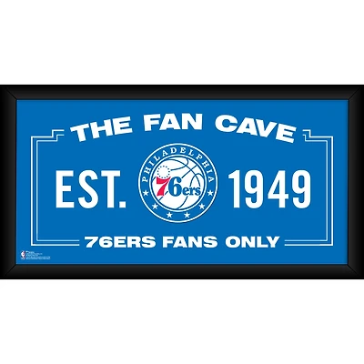 Philadelphia 76ers Framed 10" x 20" Fan Cave Collage