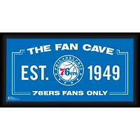 Philadelphia 76ers Framed 10" x 20" Fan Cave Collage
