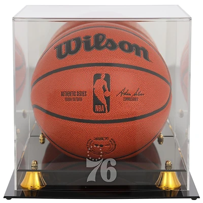 Philadelphia 76ers Golden Classic Team Logo Basketball Display Case