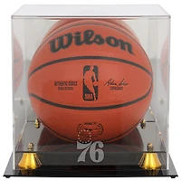 Philadelphia 76ers Golden Classic Team Logo Basketball Display Case