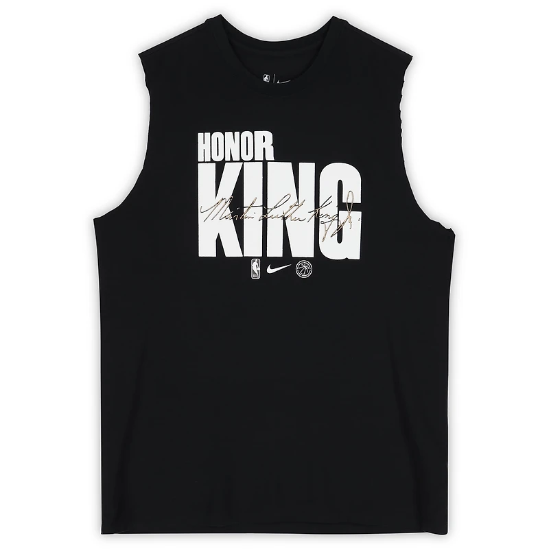 Maillot sans manches noir « MLK » officiel des Philadelphia 76ers, saison NBA 2025-2026 - Taille L