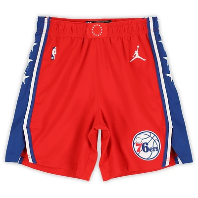 Philadelphia 76ers Team-Issued Red Jordan Brand Shorts from the 2025-26 NBA Season