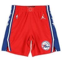 Philadelphia 76ers Team-Issued Red Jordan Brand Shorts from the 2025-26 NBA Season