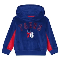 Sweat à capuche en velours Royal Philadelphia 76ers pour enfants d'âge préscolaire Outerstuff