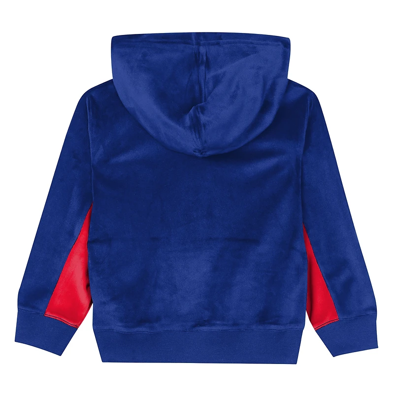 Sweat à capuche en velours Royal Philadelphia 76ers pour enfants d'âge préscolaire Outerstuff