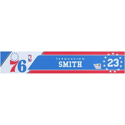 Terquavion Smith Philadelphia 76ers Player-Issued Royal Nameplate from the 2024-25 NBA Season 