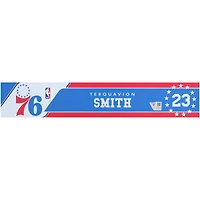 Terquavion Smith Philadelphia 76ers Player-Issued Royal Nameplate from the 2024-25 NBA Season 