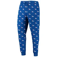 The Wild Collective Royal Philadelphia 76ers Allover Logo Jogger Pants