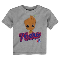 Toddler Heather Gray Philadelphia 76ers Two-Piece Guardians Of The Galaxy T-Shirt Set