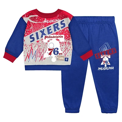 Ensemble pantalon polaire surdimensionné Blockbuster pour tout-petits Mitchell & Ness Philadelphia 76ers