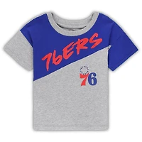 Ensemble t-shirt et short Super Star Philadelphia 76ers Royal/Gris pour tout-petit