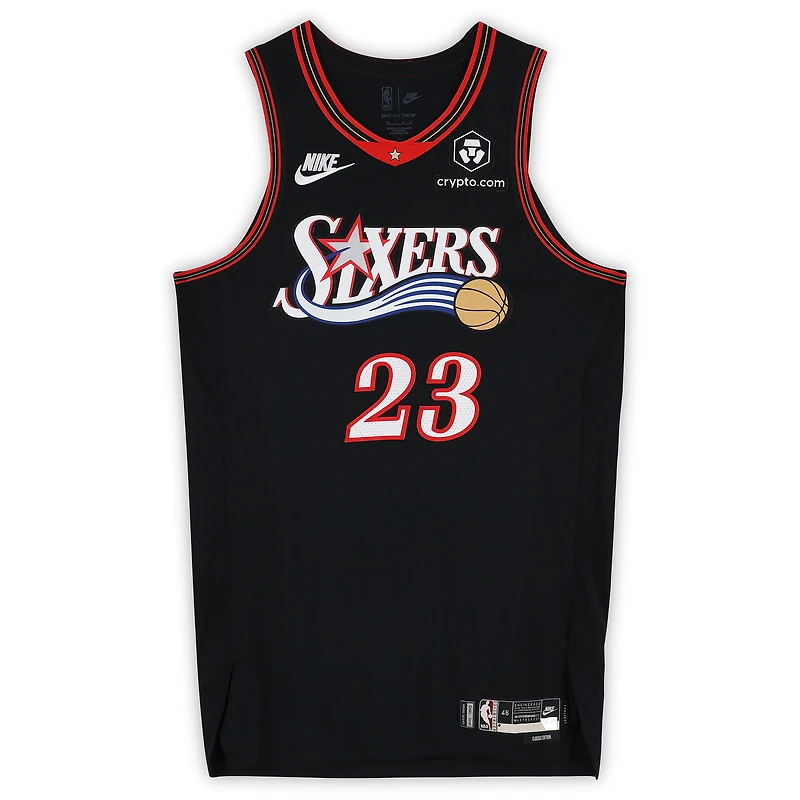 Tyrese Martin Philadelphia 76ers Game-Used #23 Black Hardwood Classic Jersey vs. Oklahoma City Thunder on March 23, 2026 - Size 46+4
