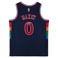 Tyrese Maxey Black Philadelphia 76ers Autographed 2021/22 Nike Mixtape Swingman Jersey