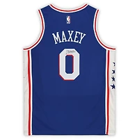 Tyrese Maxey Navy Philadelphia 76ers Autographed Nike 2022 Mixtape Swingman Jersey