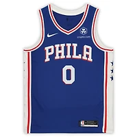 Tyrese Maxey Navy Philadelphia 76ers Autographed Nike 2022 Mixtape Swingman Jersey
