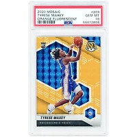Tyrese Maxey Philadelphia 76ers 2020-21 Panini Mosaic Orange Fluorescent Prizm #203 #12/25 PSA Authenticated 10 Rookie Card