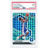 Tyrese Maxey Philadelphia 76ers 2020-21 Panini Mosaic Peacock Choice Prizm #203 PSA Authenticated 9 Rookie Card