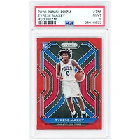 Carte recrue Tyrese Maxey Philadelphia 76ers 2020-21 Panini Prizm Red Prizm n° 256 n° 21/299 authentifiée PSA 9