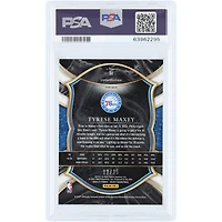 Tyrese Maxey Philadelphia 76ers 2020-21 Panini Select Blue Disco Prizm #81 #12/25 PSA Authenticated 9 Rookie Card