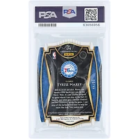 Carte recrue Tyrese Maxey Philadelphia 76ers 2020-21 Panini Select Die Cut Orange Prizm n° 174 n° 44/65 authentifiée PSA 10