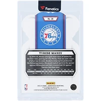 Carte Tyrese Maxey Philadelphia 76ers 2023 Panini Crown Royale Lucky Envelopes n° 38