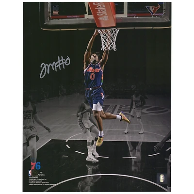 Tyrese Maxey Philadelphia 76ers Autographed 11" x 14" Dunk Spotlight Photograph