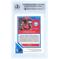 Tyrese Maxey Philadelphia 76ers Autographed 2020-21 Panini Chronicles Threads #76 Beckett Fanatics Witnessed Authenticated 10 Rookie Card