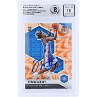 Tyrese Maxey Philadelphia 76ers Autographié 2020-21 Panini Mosaic Orange Reactive Prizm #203 Beckett Fanatics Witnessed Authenticated 10 Rookie Card