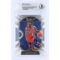 Tyrese Maxey Philadelphia 76ers Autographed 2020-21 Panini Select #81 Beckett Fanatics Witnessed Authenticated Rookie Card 