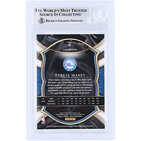 Carte de recrue authentifiée signée Tyrese Maxey des Philadelphia 76ers, Panini Select n° 81 2020-21, présentée par les fanatiques de Beckett