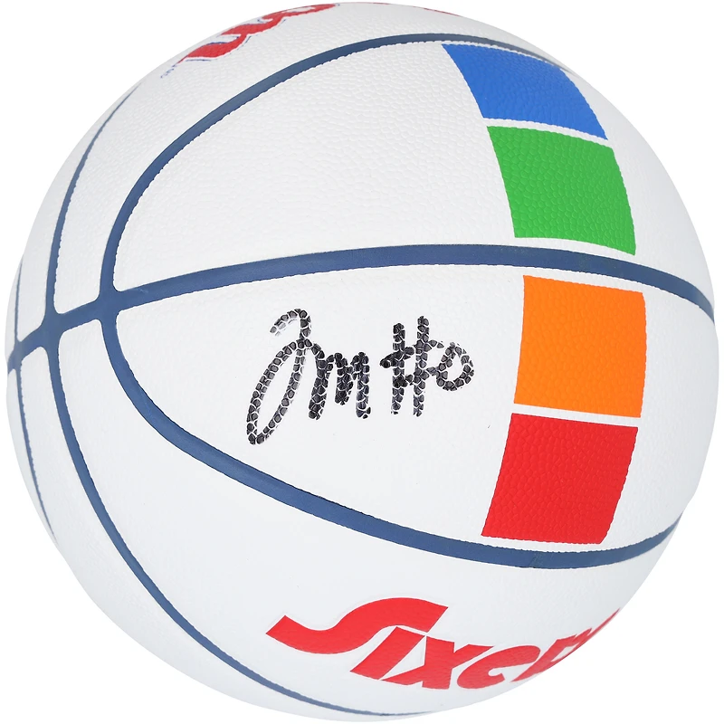 Tyrese Maxey Philadelphia 76ers Autographed 2024-25 Wilson City Edition Collector Basketball