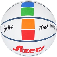 Ballon de basket-ball de collection Wilson City Edition 2024-25 autographié par Tyrese Maxey des Philadelphia 76ers avec inscription « Mad Max »
