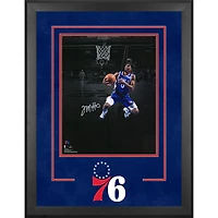 Tyrese Maxey Philadelphia 76ers Autographed Deluxe Framed 16" x 20" Layup In Royal Jersey Spotlight Photograph