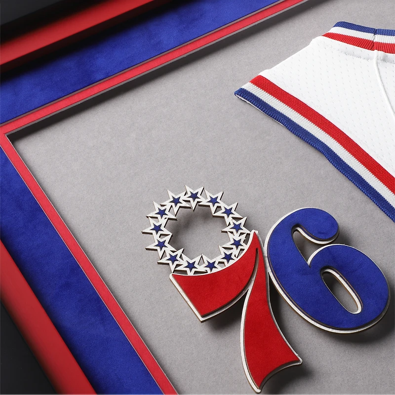 Tyrese Maxey Philadelphia 76ers Autographed Deluxe Framed White Nike 2024-25 City Edition Swingman Jersey