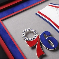 Tyrese Maxey Philadelphia 76ers Autographed Deluxe Framed White Nike 2024-25 City Edition Swingman Jersey