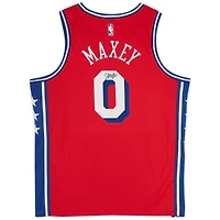 Tyrese Maxey Philadelphia 76ers Autographed Jordan Brand Red 2022-23 Statement Edition Swingman Jersey