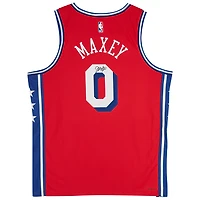 Tyrese Maxey Philadelphia 76ers Autographed Jordan Brand Red 2022-23 Statement Edition Swingman Jersey
