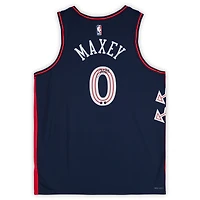 Tyrese Maxey Philadelphia 76ers Autographed Nike Navy 2023-24 City Edition Swingman Jersey