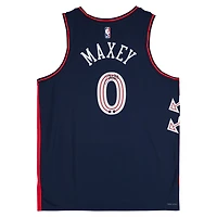Tyrese Maxey Philadelphia 76ers Autographed Nike Navy 2023-24 City Edition Swingman Jersey